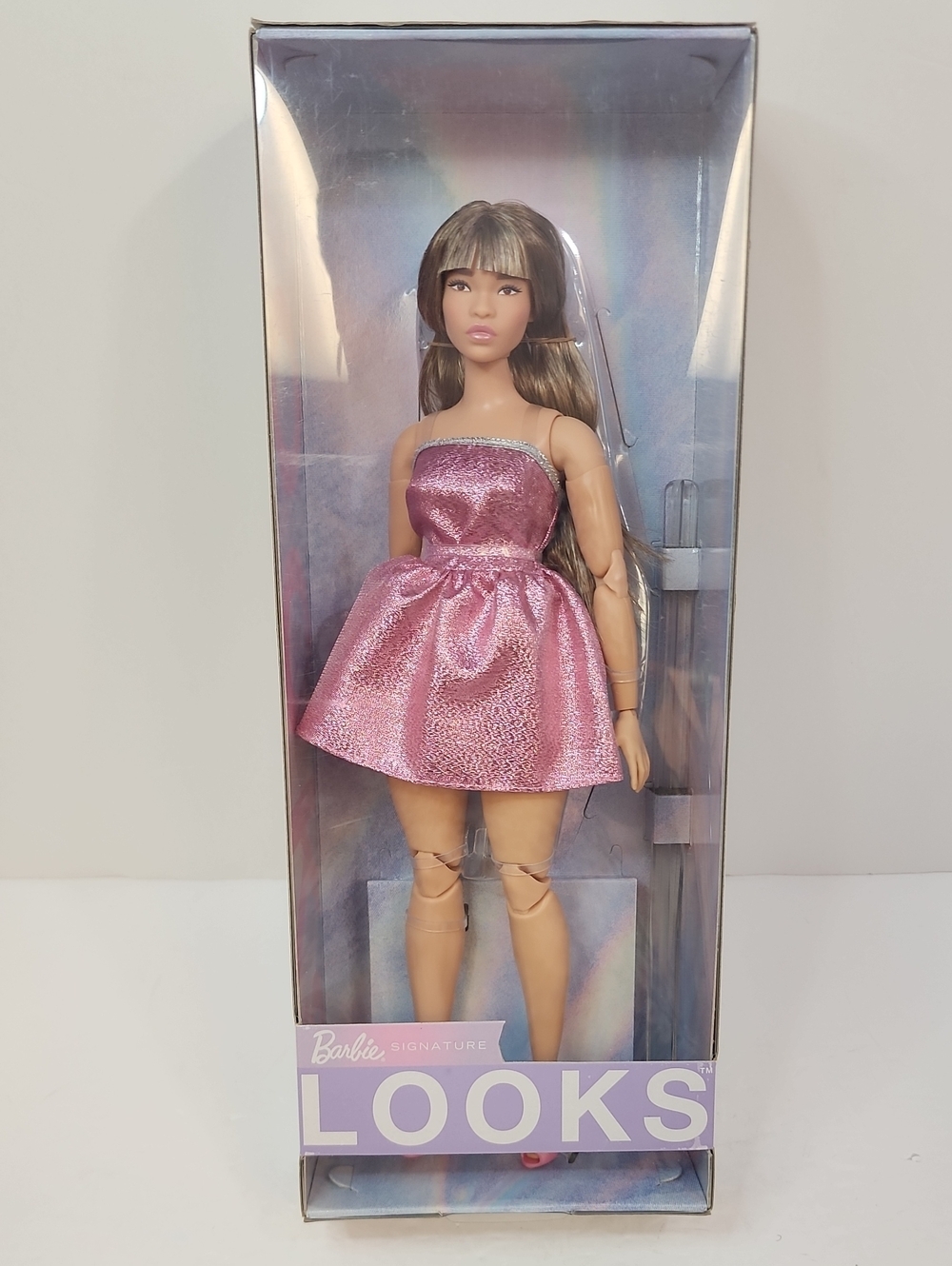 Barbie Looks Doll #24 Pink Dress Made To Move Mattel Signature NRFB 2024